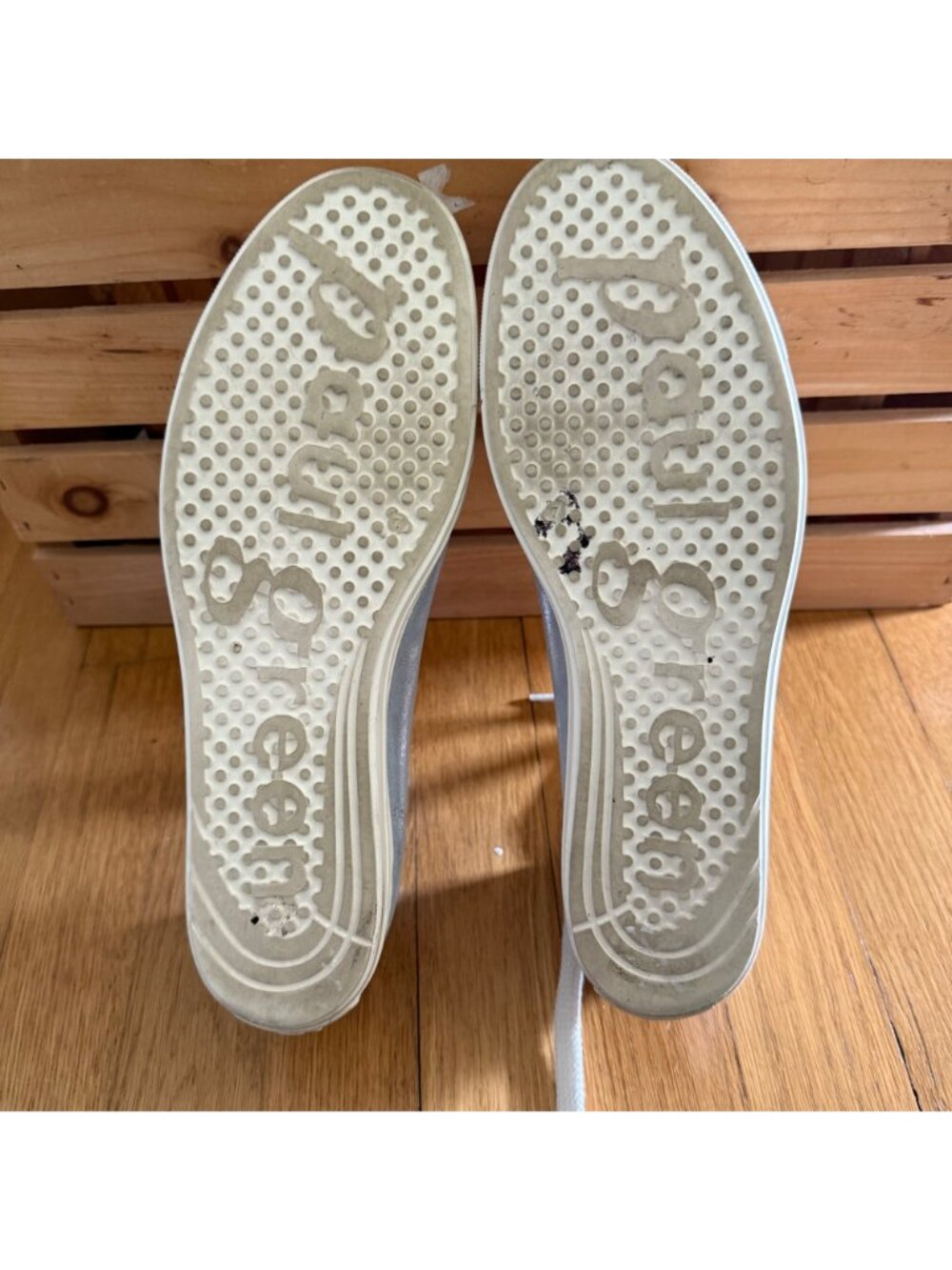 Paul Green Size 7 Womens Tamara Mineral Antic Bluish Gray Metallic Sneaker - Picture 14 of 16